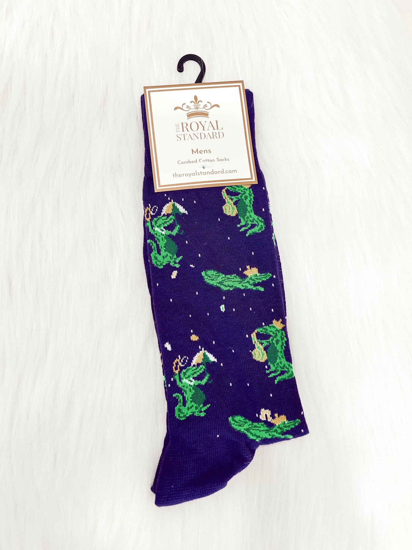 Mens Mardi Gras Mambo Gator Socks