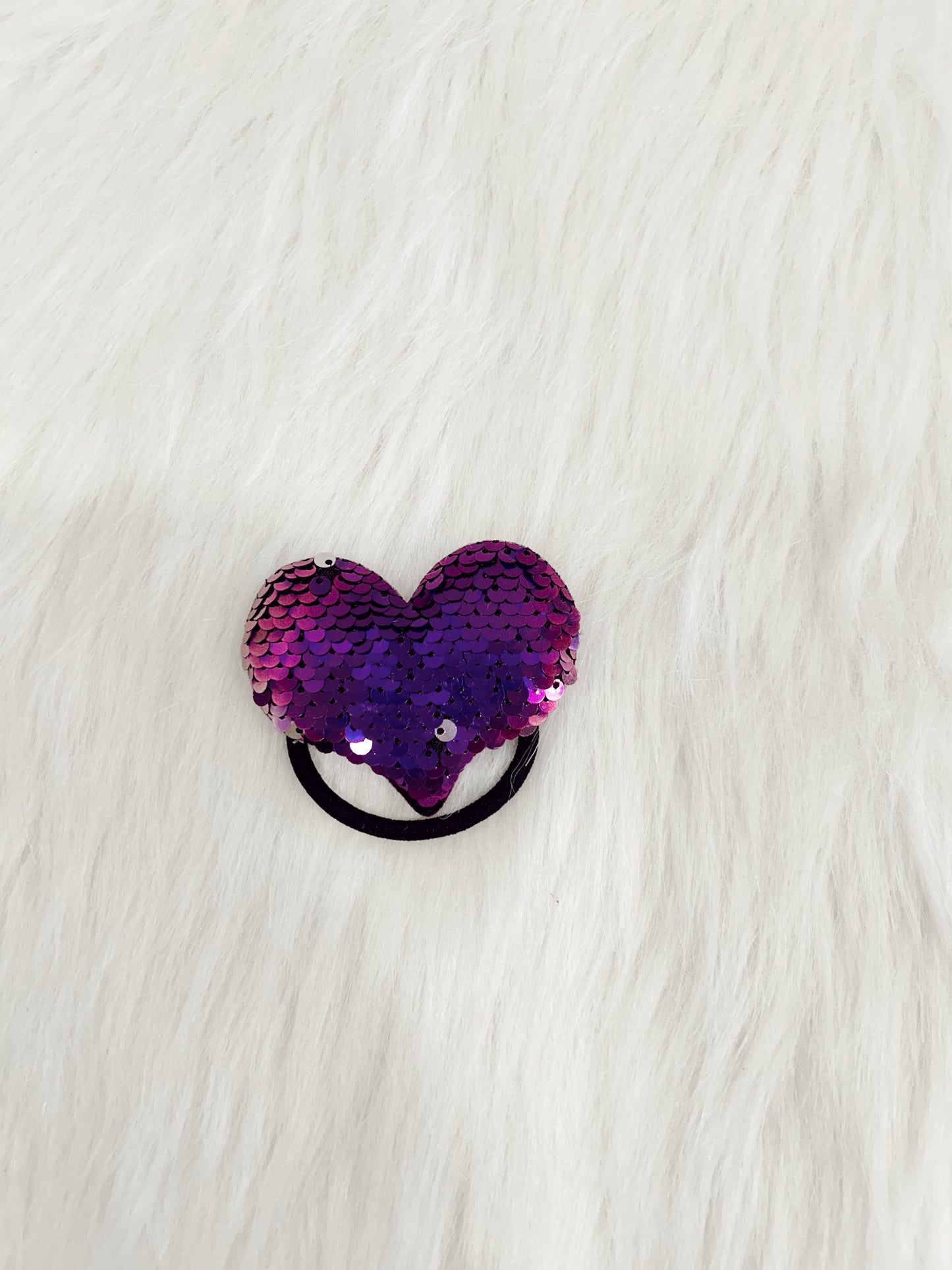 Sequin Heart Ponytail