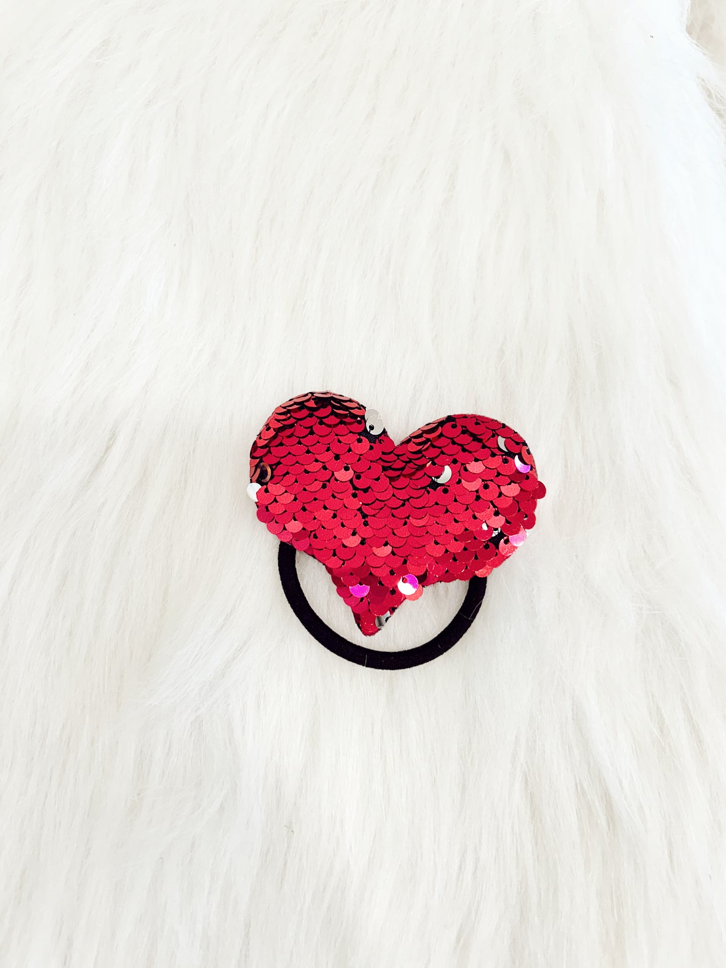 Sequin Heart Ponytail