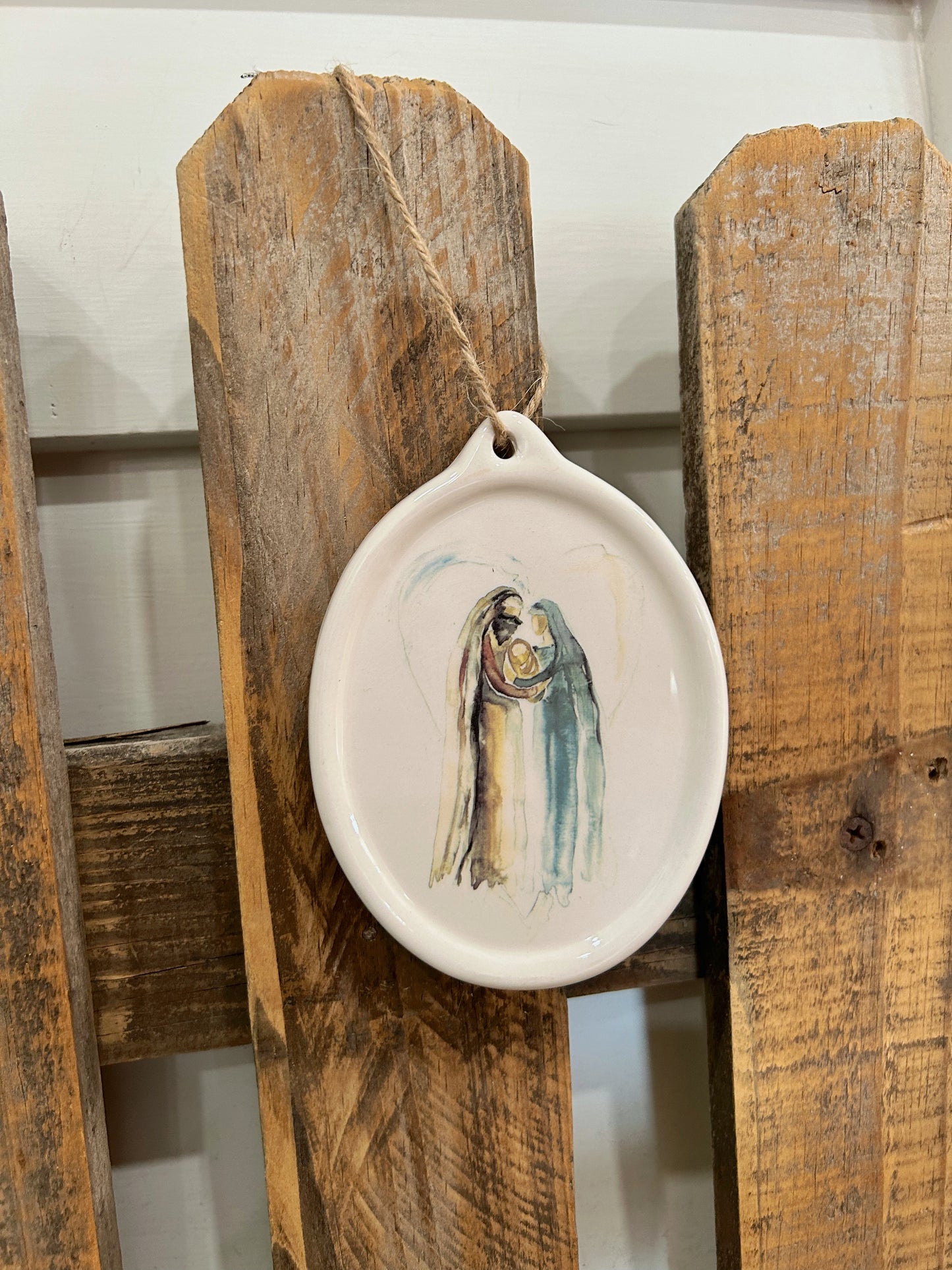 Nativity Oval Ornament