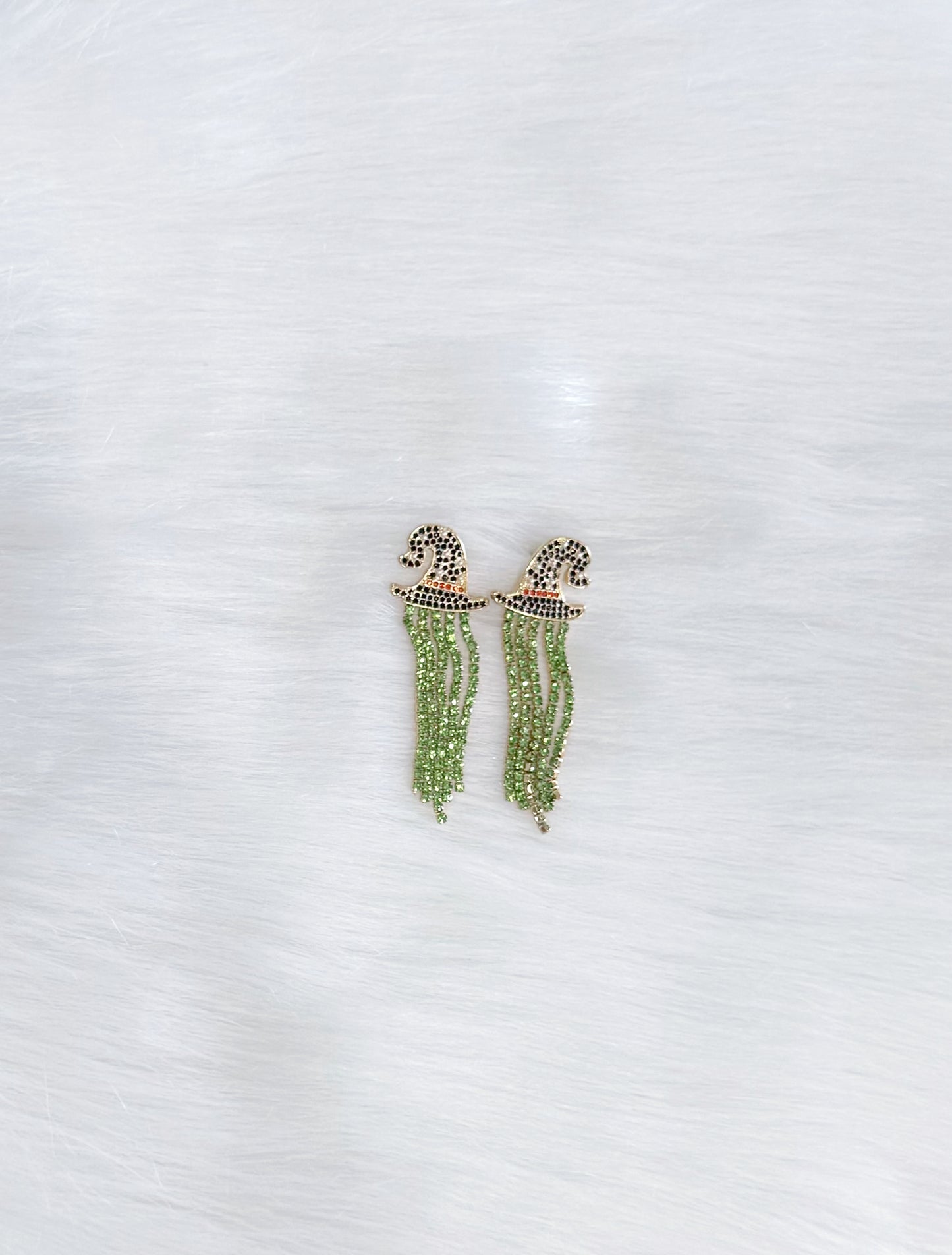 Rhinestone Witch Earrings