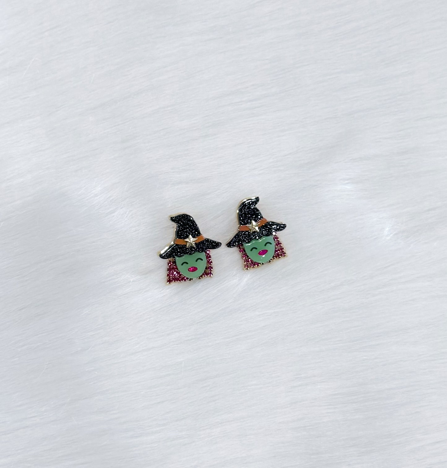 Rhinestone Witch Earrings