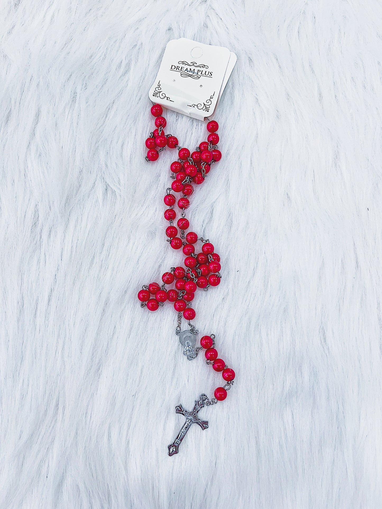 Pearl Color Beaded Rosary