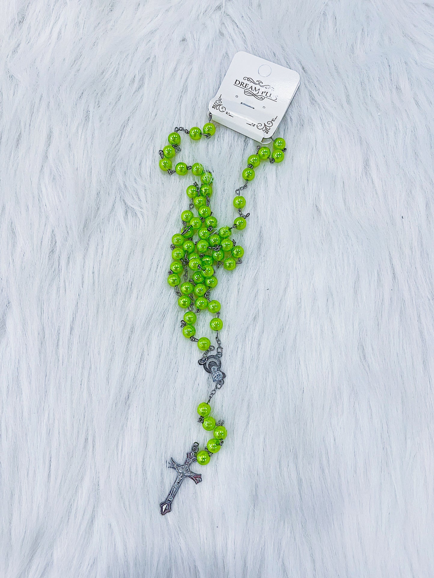 Pearl Color Beaded Rosary