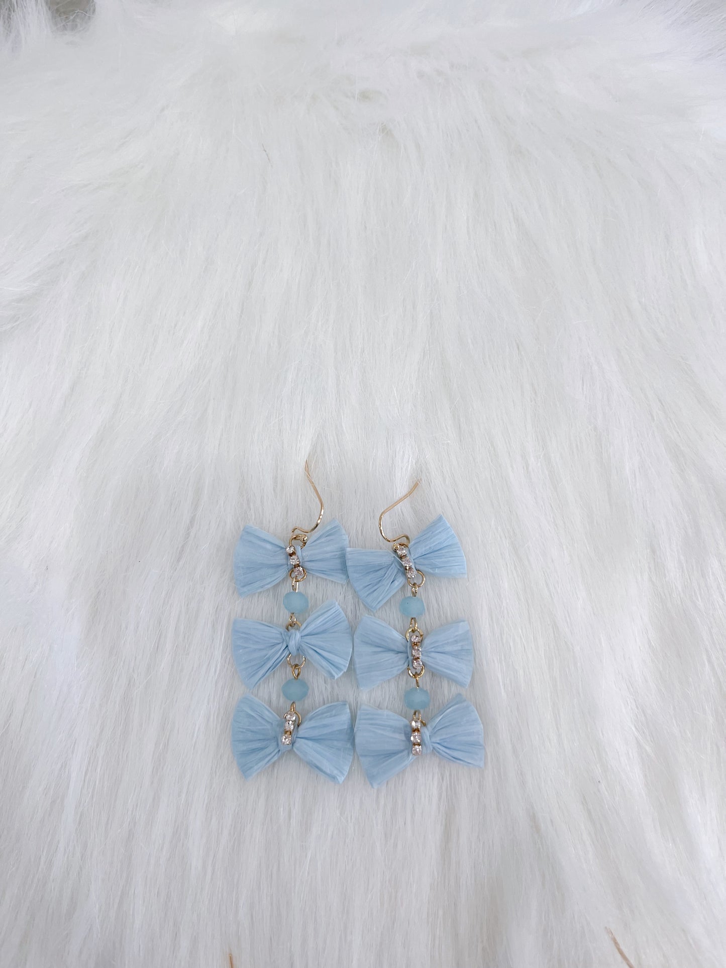 Triple Dangle Bow Earring