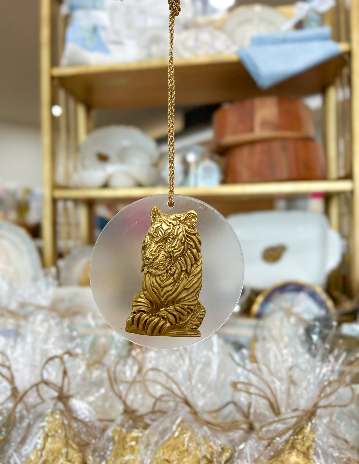 Golden Roar Disc Ornament