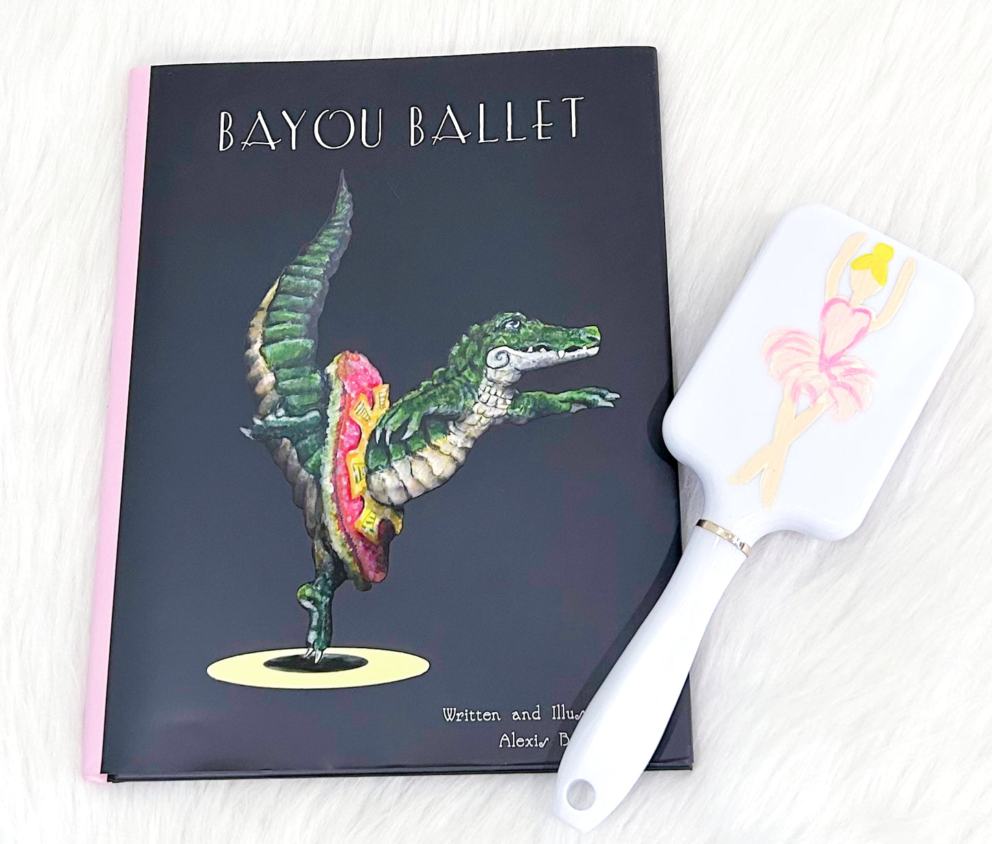 Painted Ballerina Hair Brush