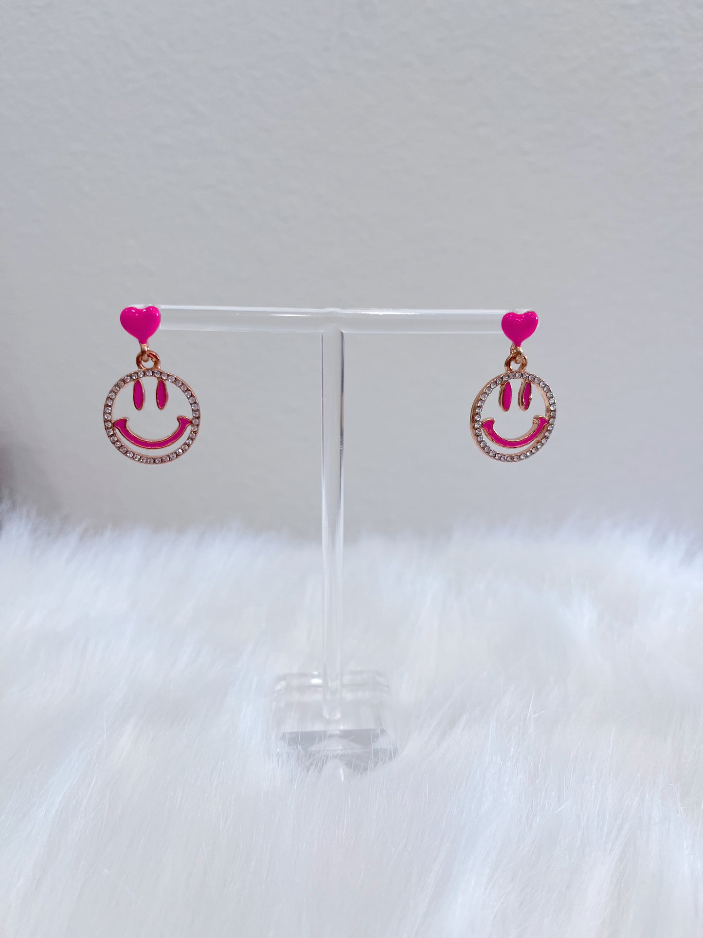 Smiley Face Dangle Earrings