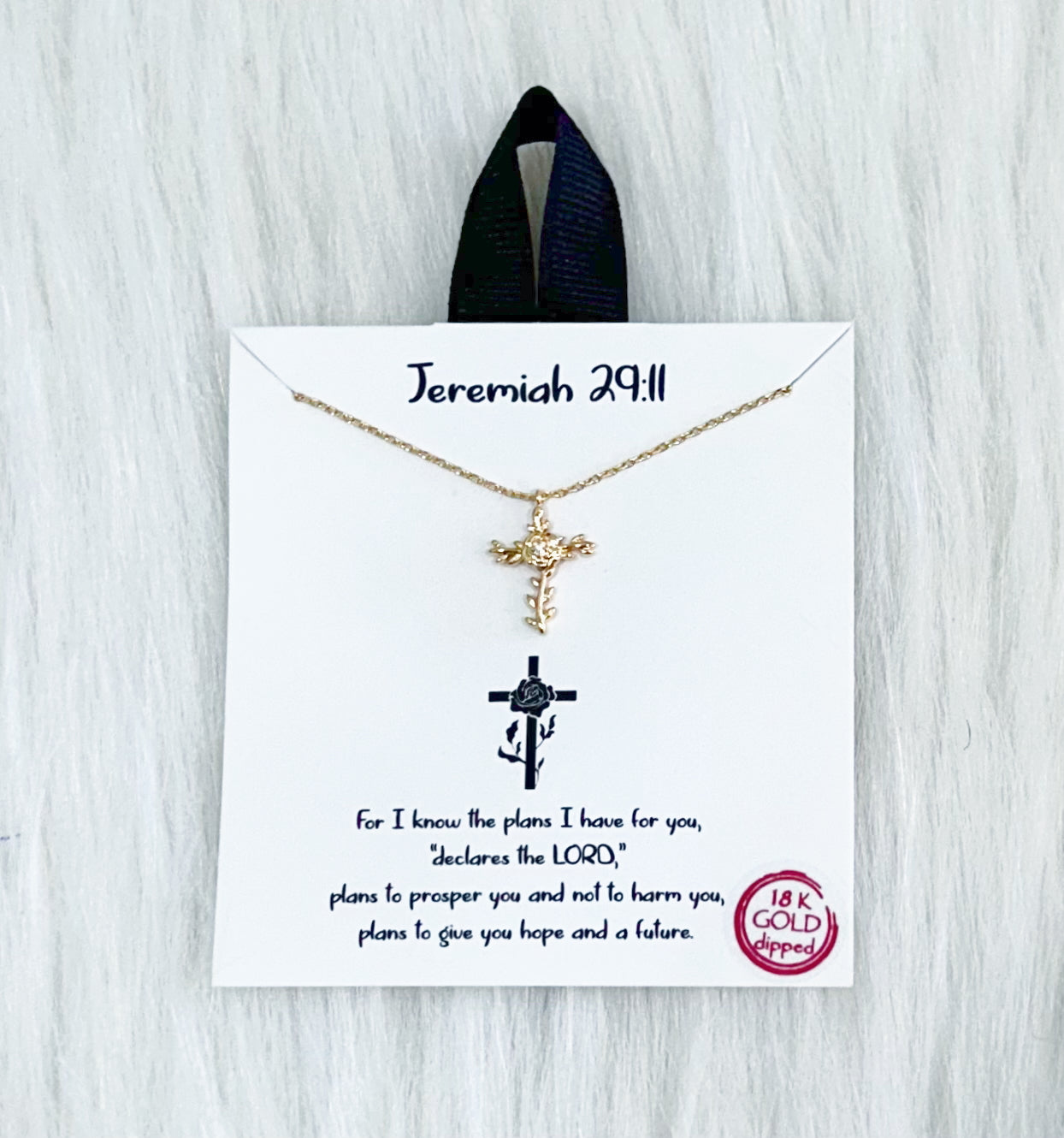 Jeremiah 29:11 Cross Necklace