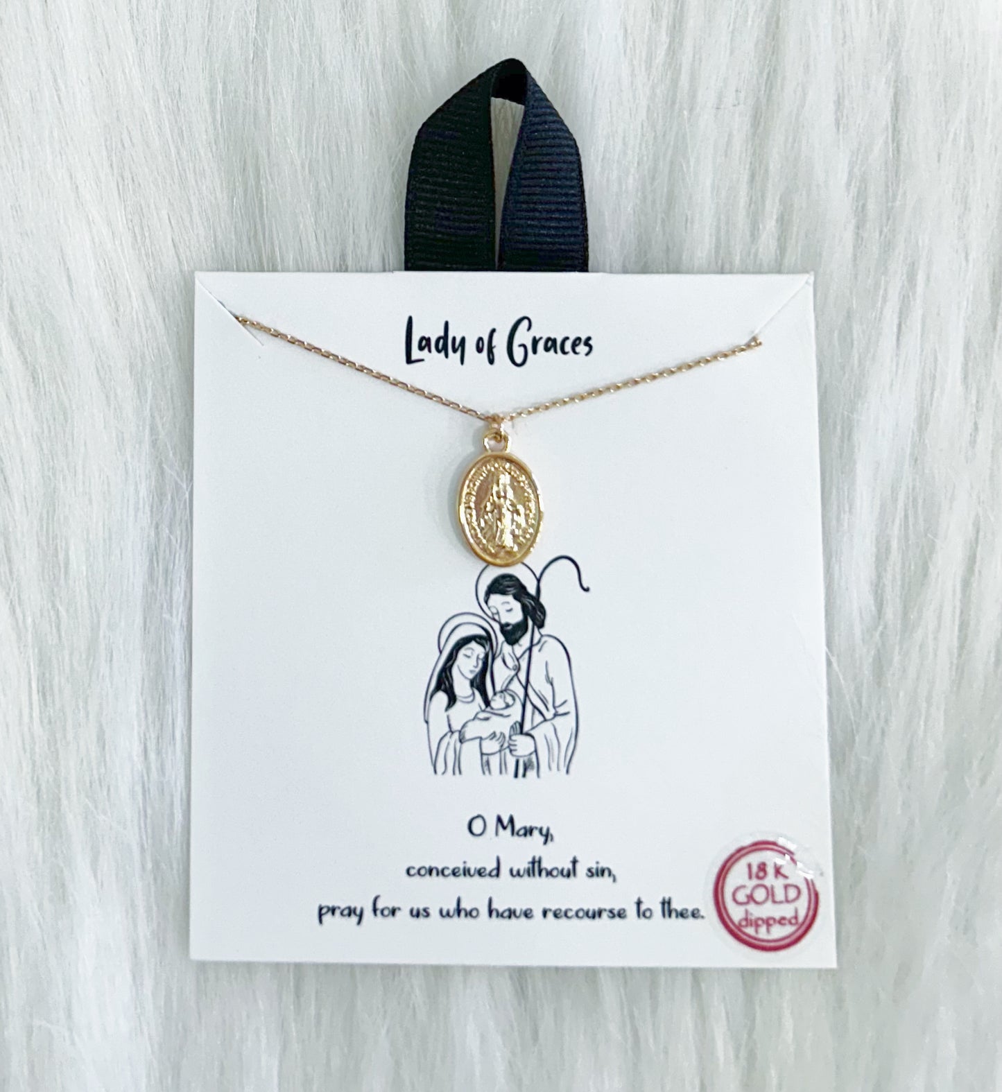 Lady of Grace Gold Necklace