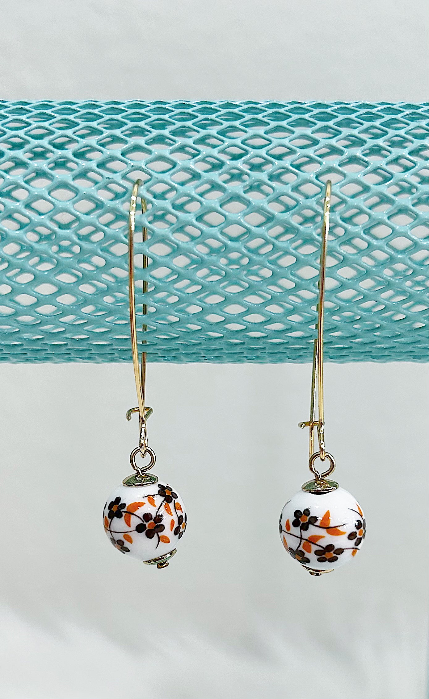 Vintage Flower Drop Earrings
