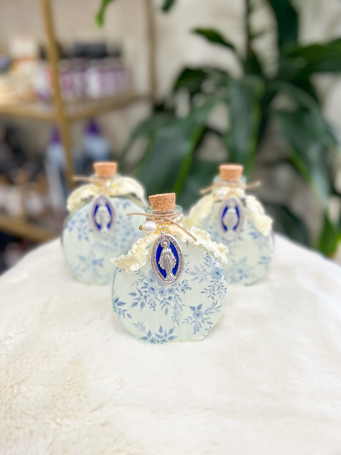 O' Mary Round Holy Water Container
