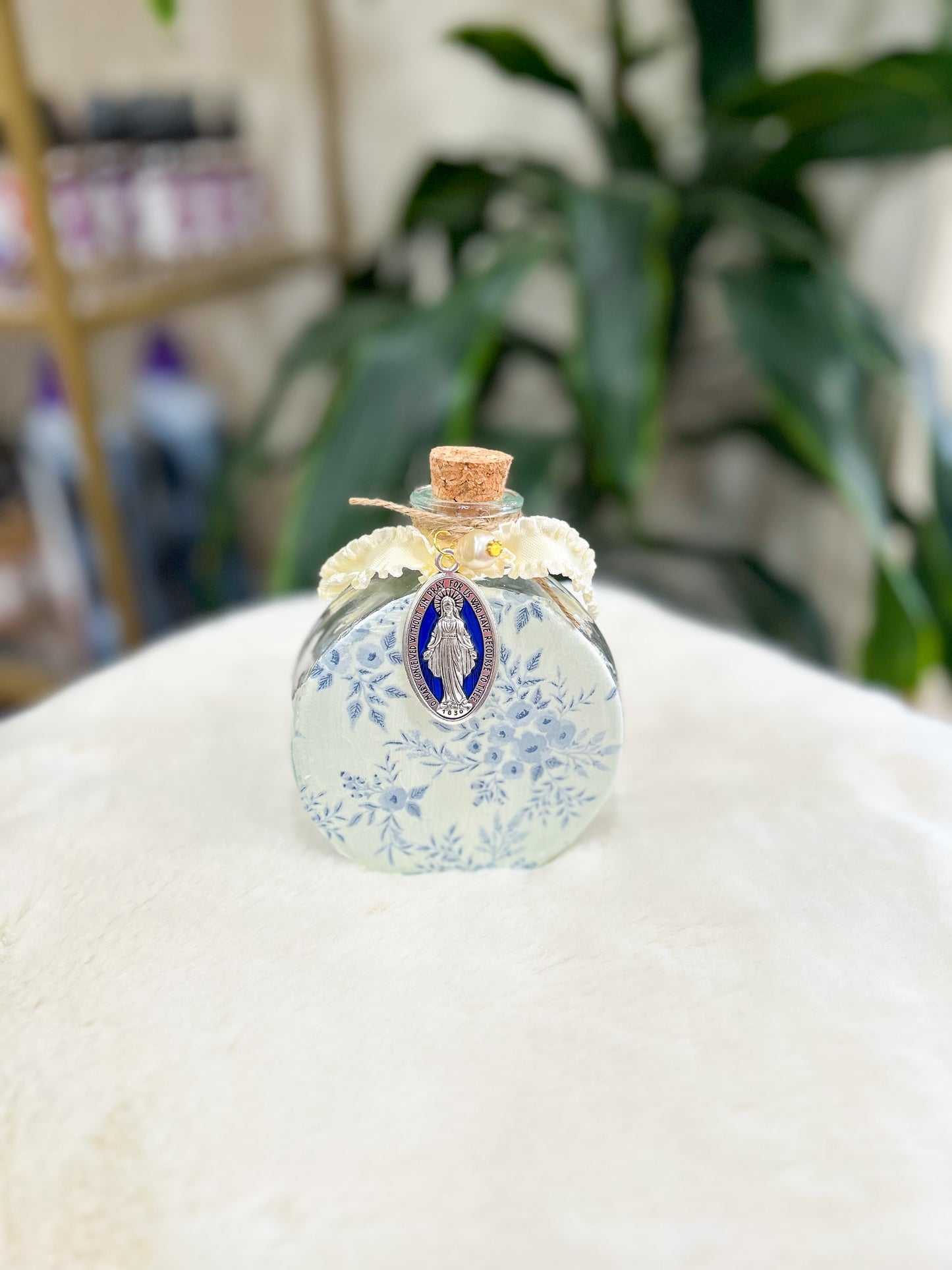 O' Mary Round Holy Water Container