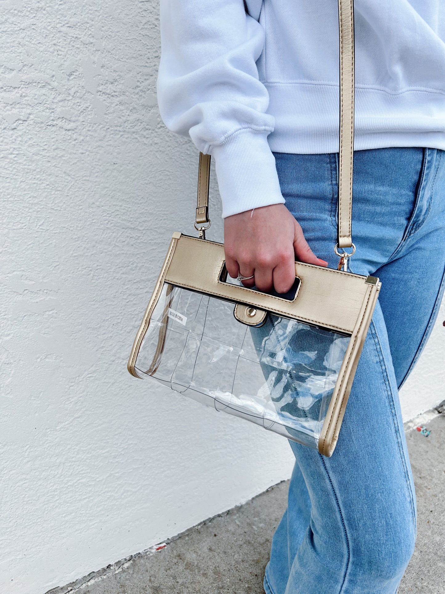 Quilted Clear Clutch Purse