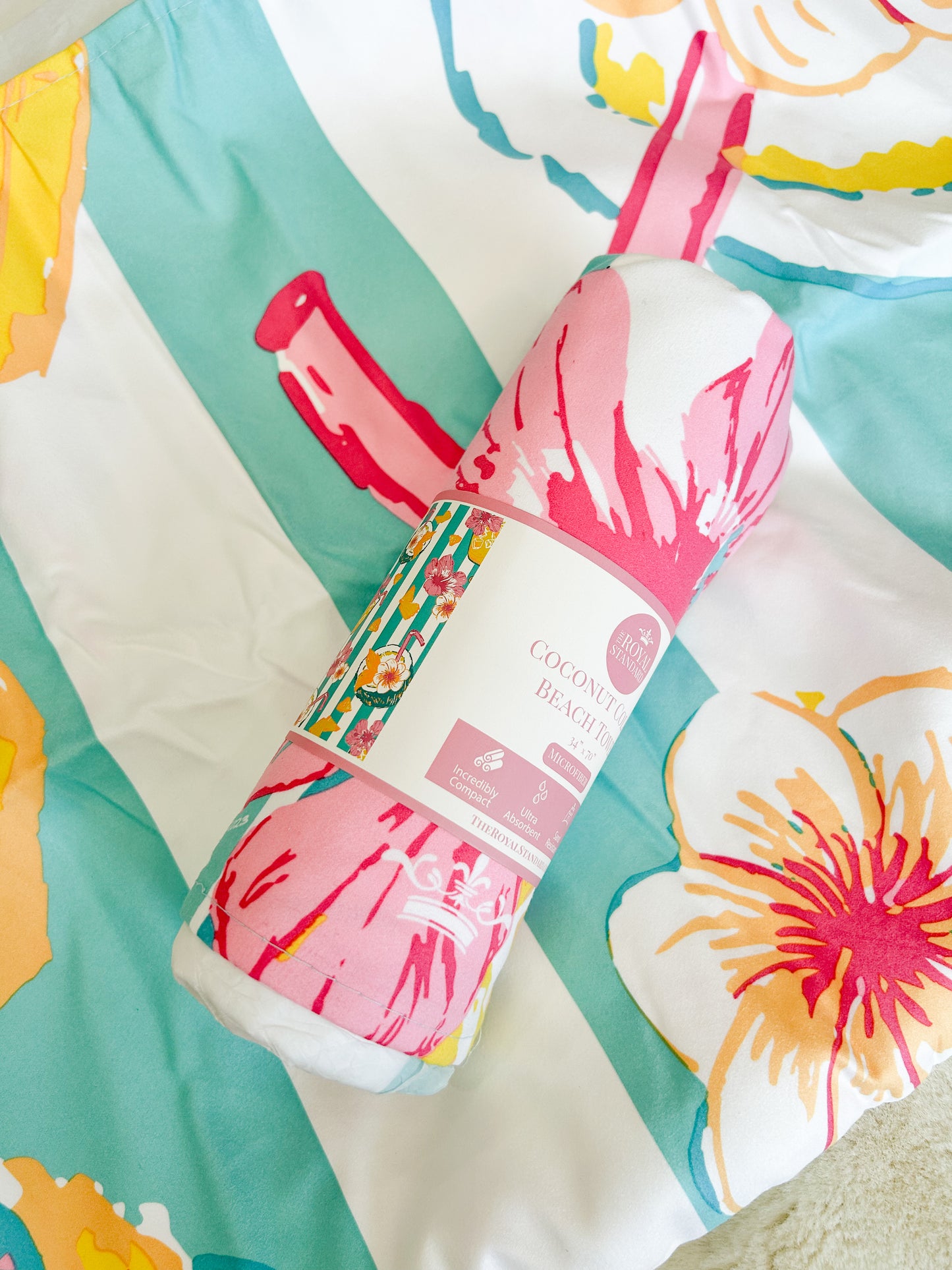 Coconut Colada Beach Towel