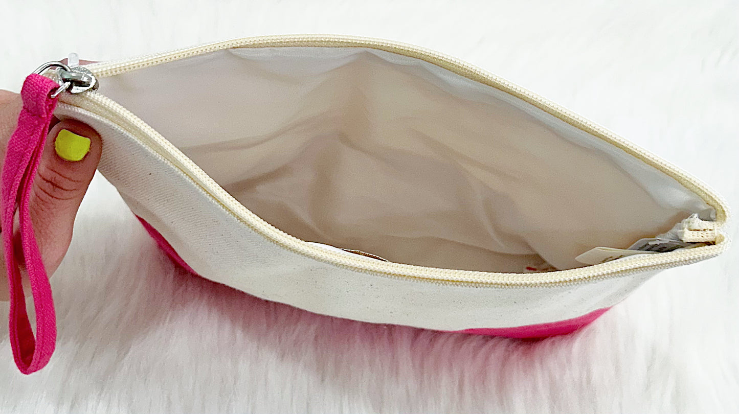 Cabana Canvas Cosmetic Natural/Pink