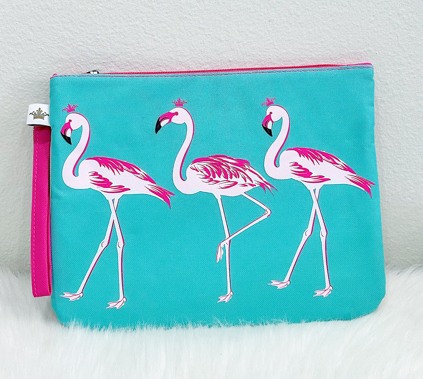 Caribbean Flamingo Wet/Dry Cosmetic Bag