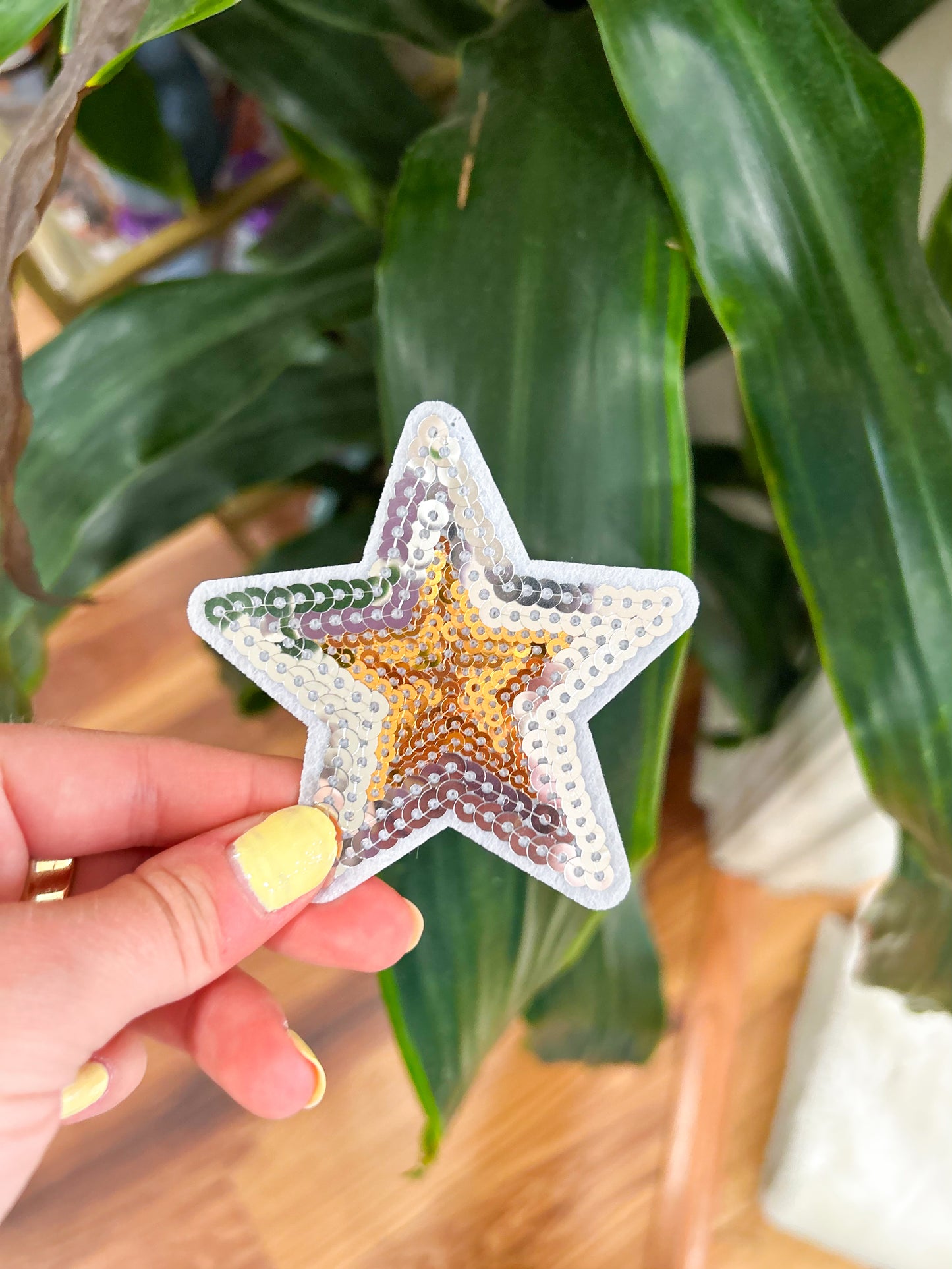 Patch- Silver Star with Gold Center