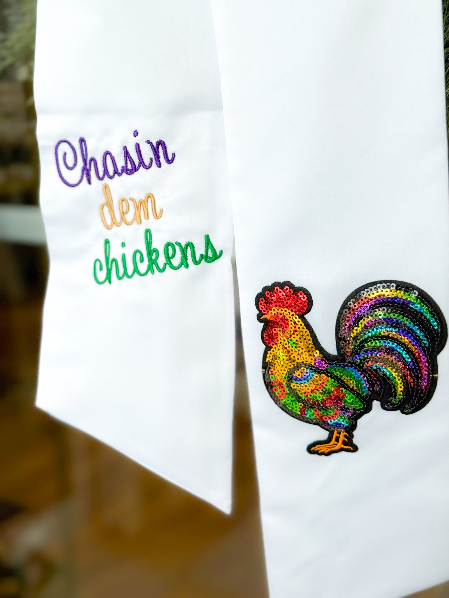 Chasin Dem Chickens Wreath Sash