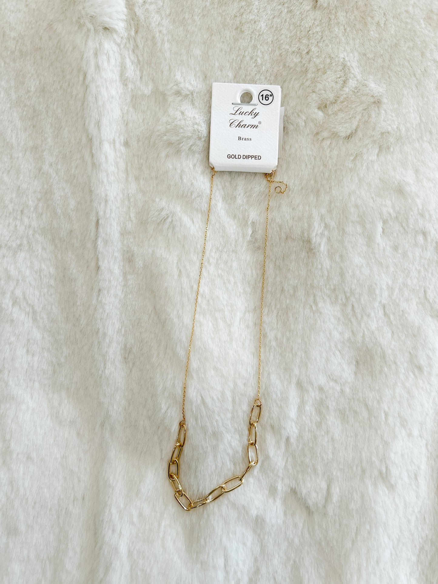 Sage Gold Paperclip Chain Necklace
