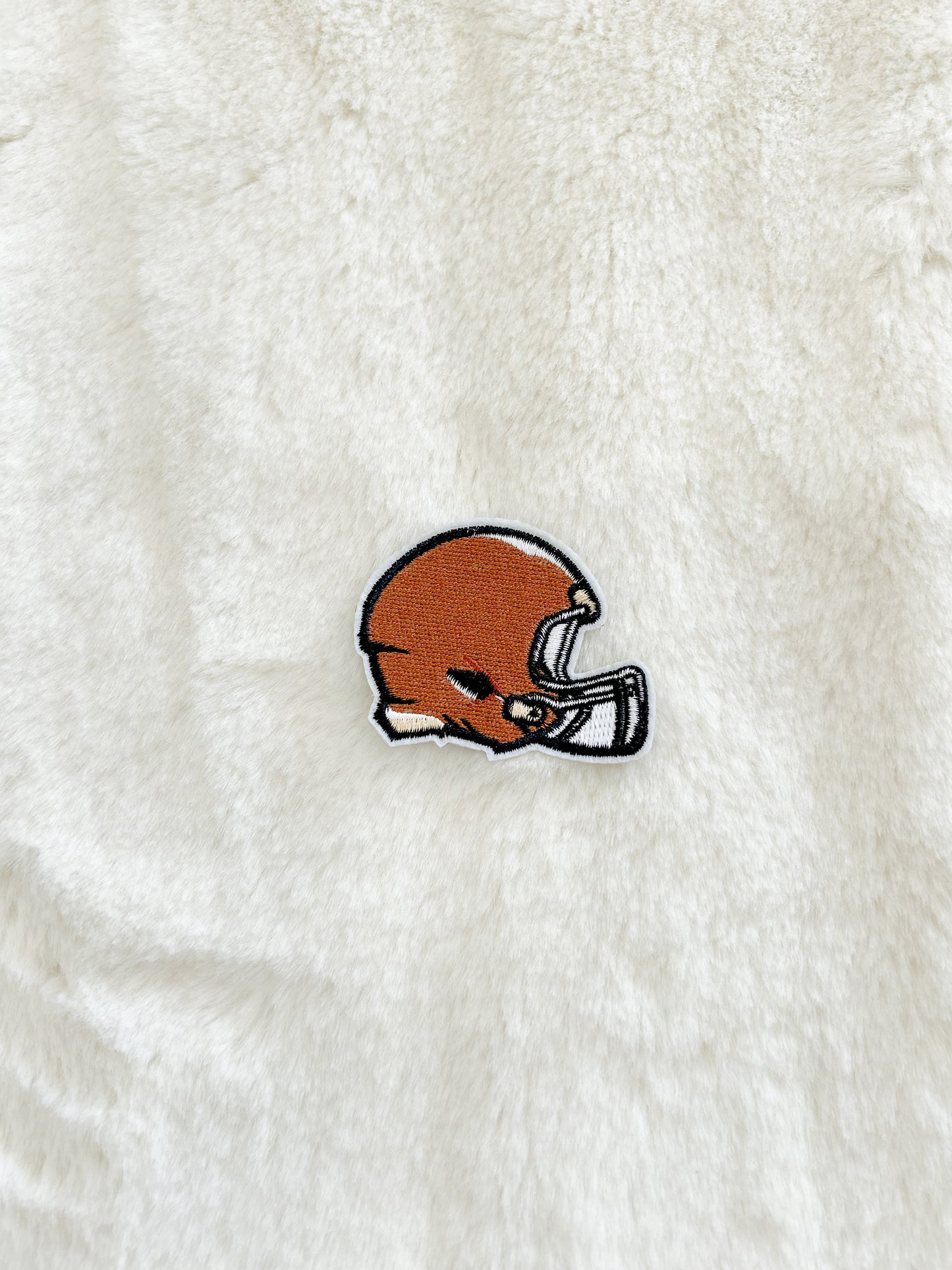 Patch-Mini Brown Football Helmet