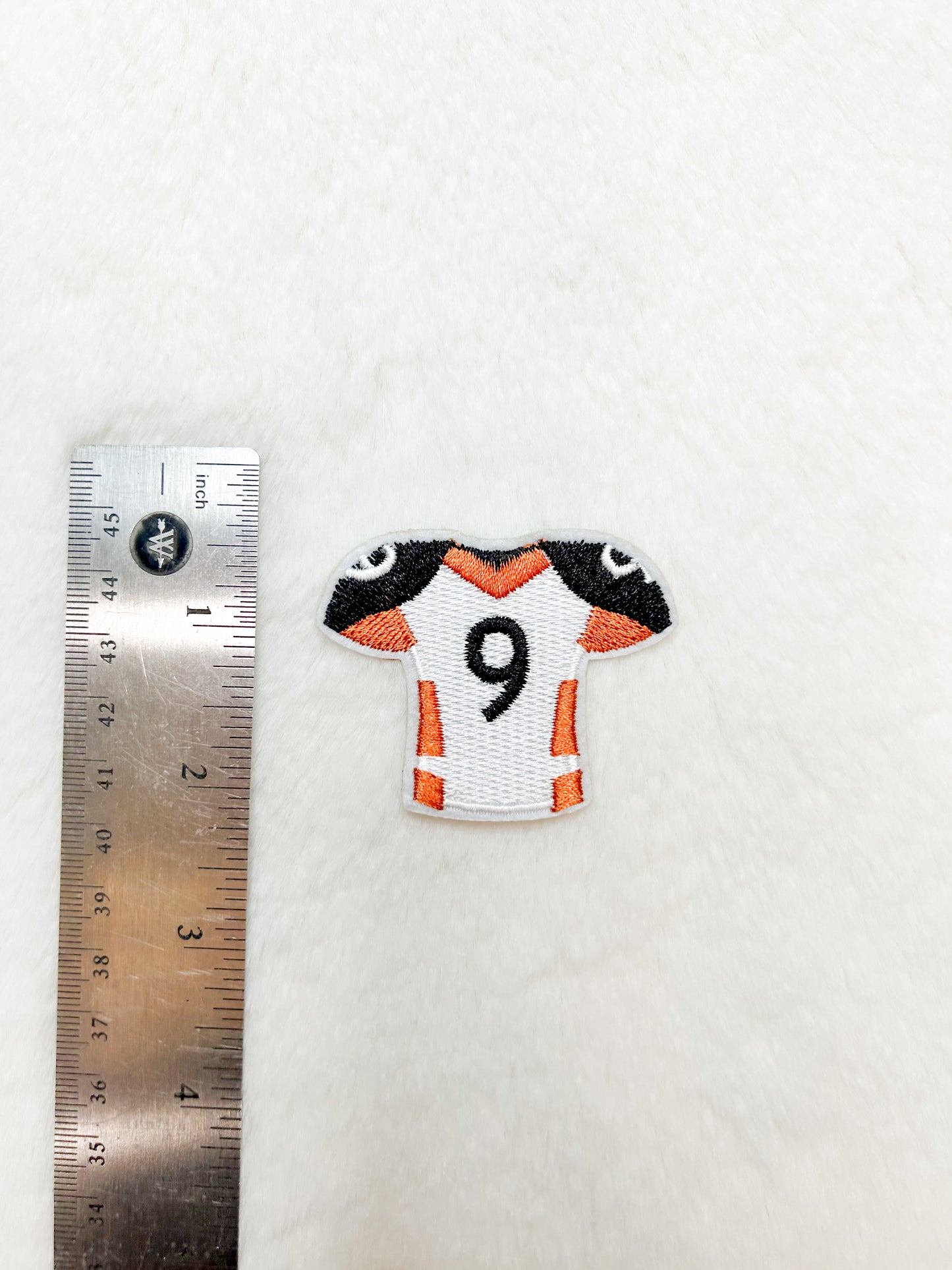 Patch-Orange and White Football Jersey