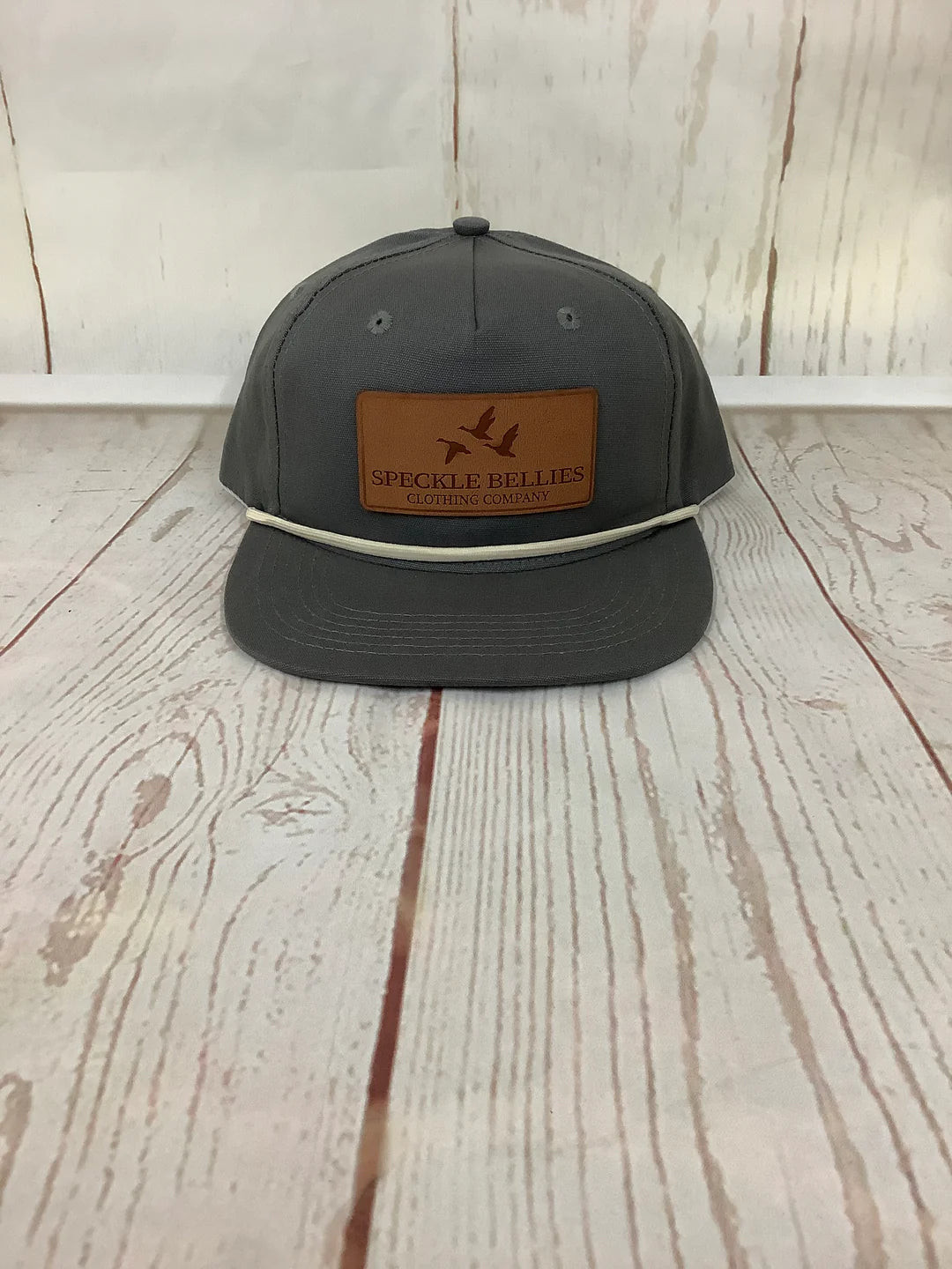 3 Geese Leather Patch Rope Hat