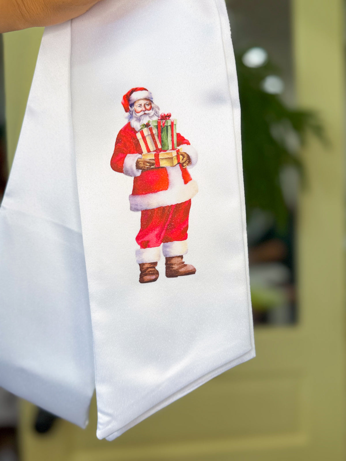 Santa with Presents | Christmas Wreath Sash