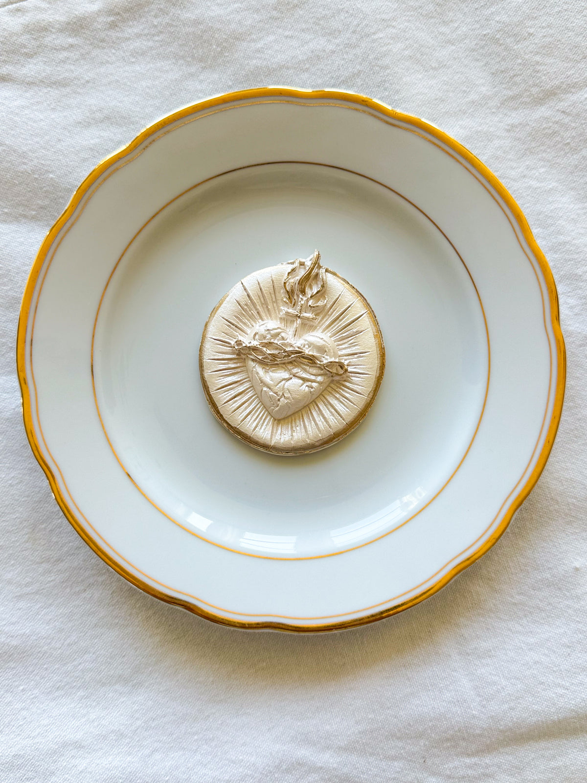 Sacred Heart of Faith Golden Glory Plate