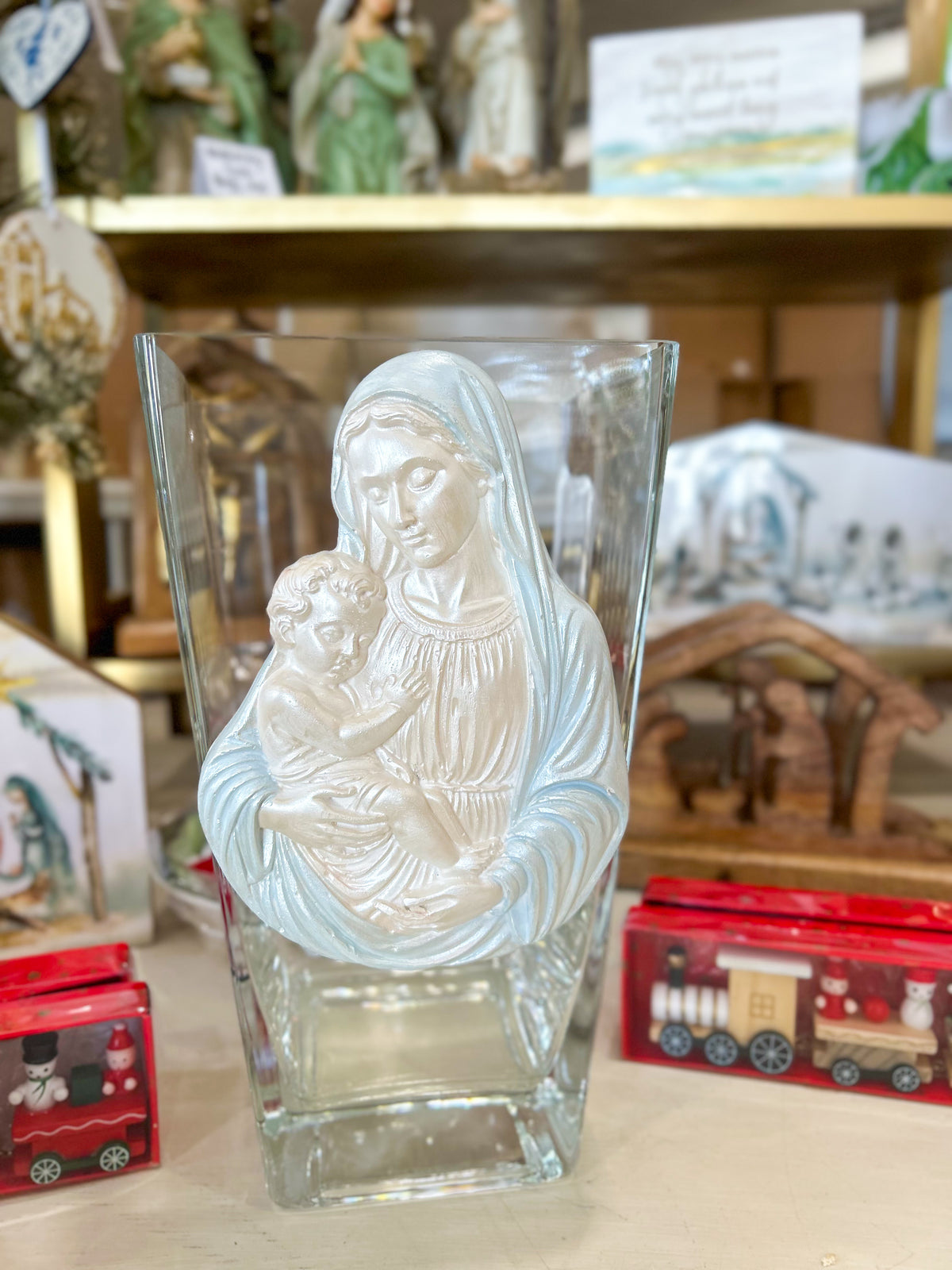 Cradled in Grace 10.5" Glass Vase
