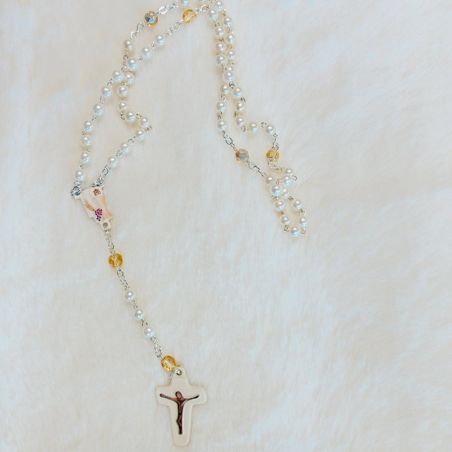 First Communion Rosary Pearl