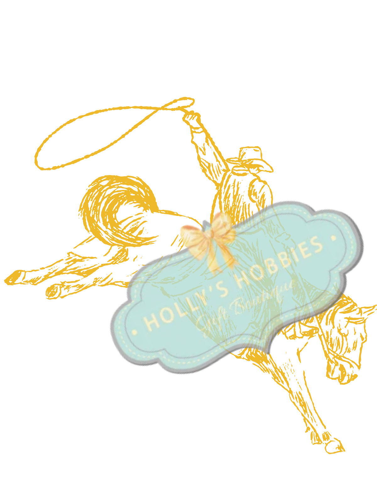 Transfer- Cowboy Rides Away (Mustard Yellow)