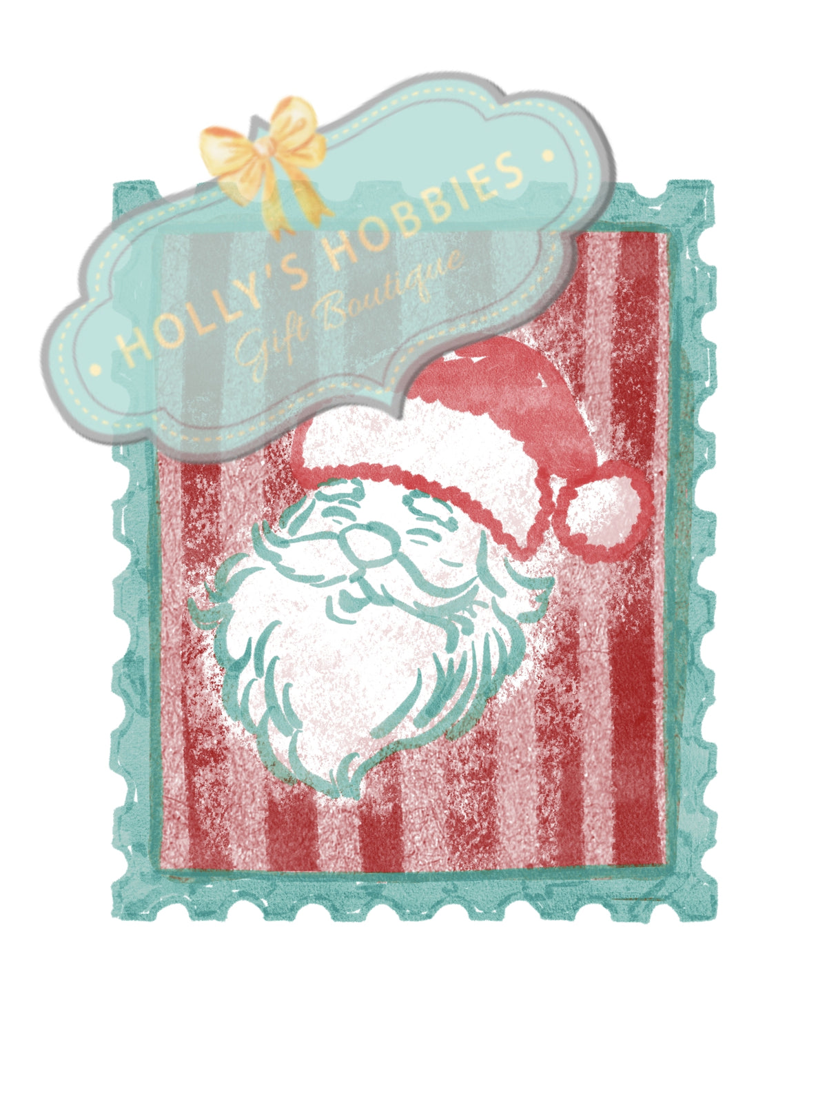 Transfer- Vintage Santa Stamp