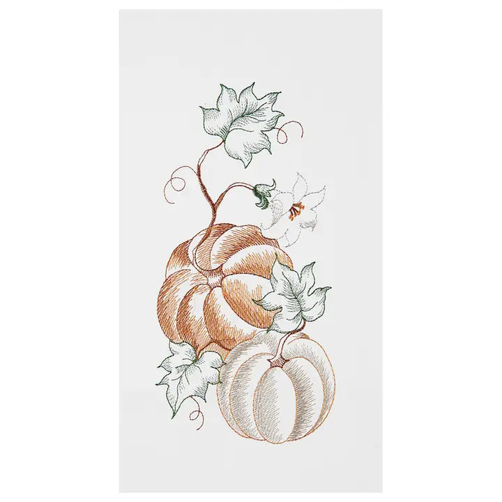 Fall Harvest Pumpkins & Leaves Hand Towel