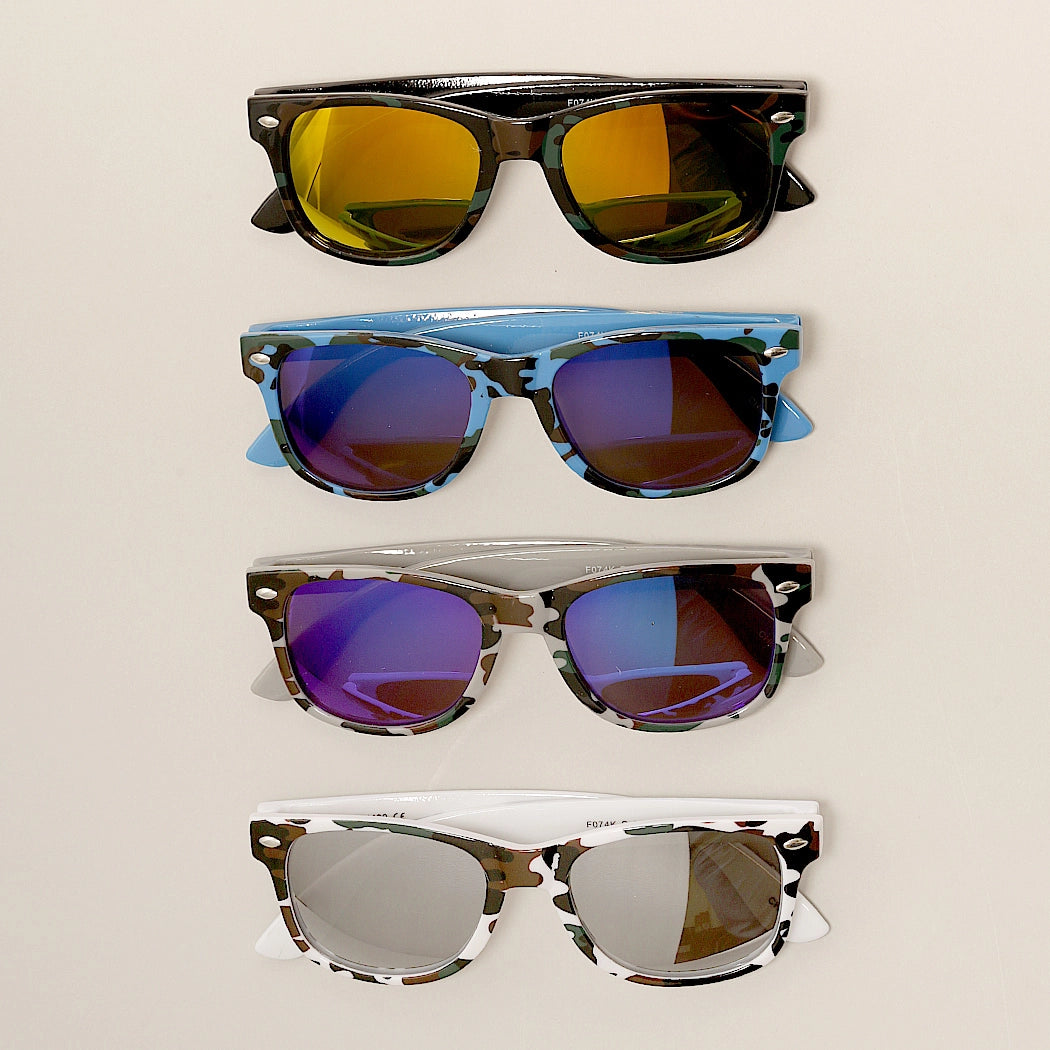 Kids Trendy Camo Pattern Sunglasses