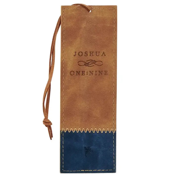 Bookmark Faux Leather Be Strong & Courageous Josh. 1:9