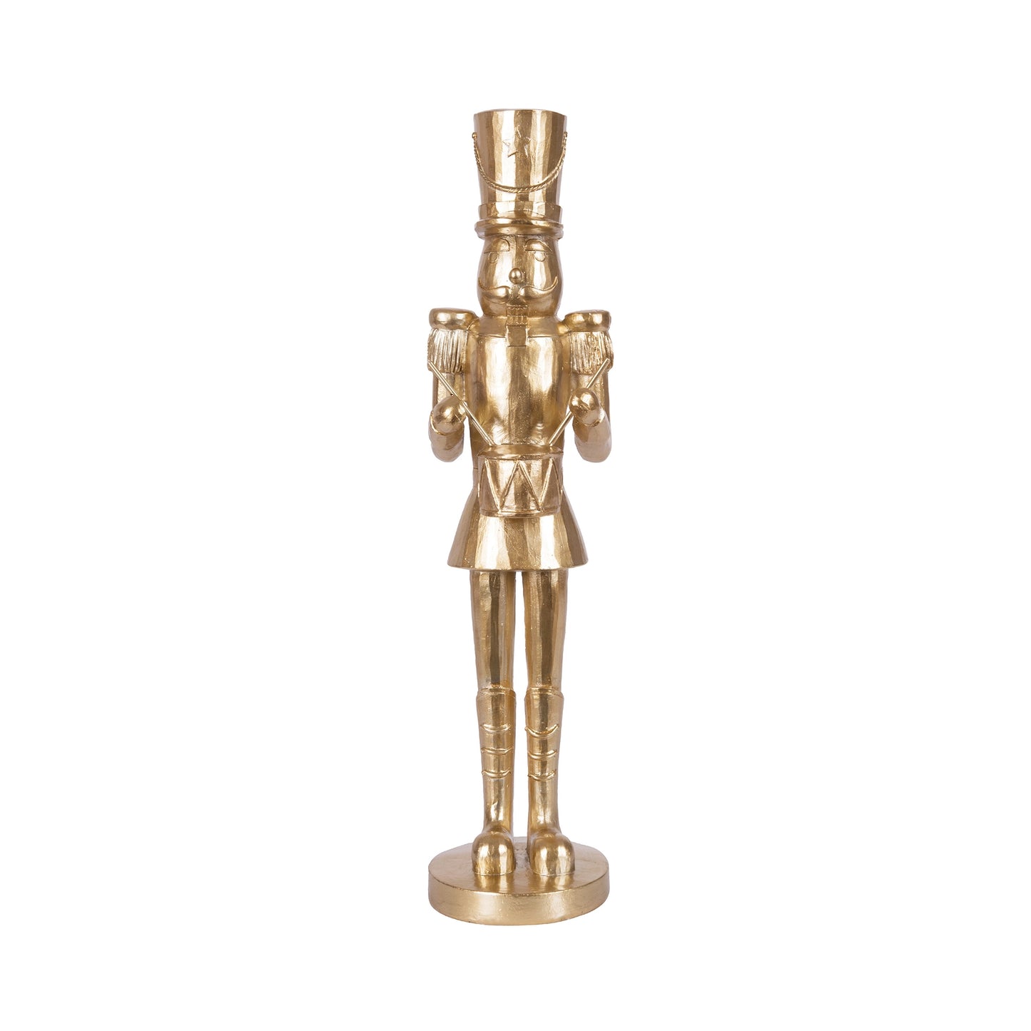 Large Gold Drummer Nutcracker