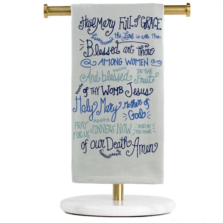 Hail Mary Prayer Hand Towel