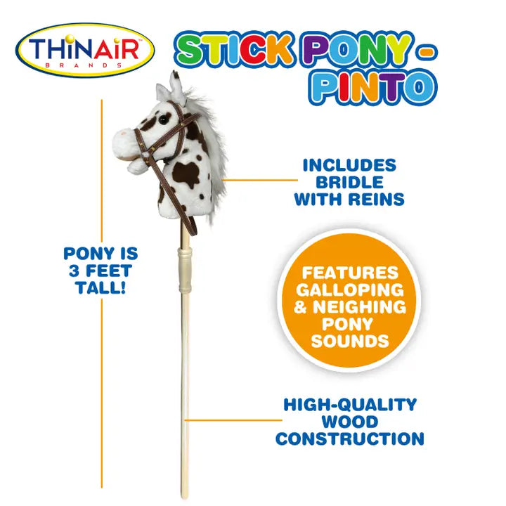 Stick Pony- Pinto Hobby Horse