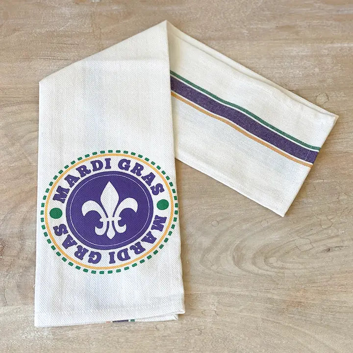 Mardi Gras Medallion Hand Towel