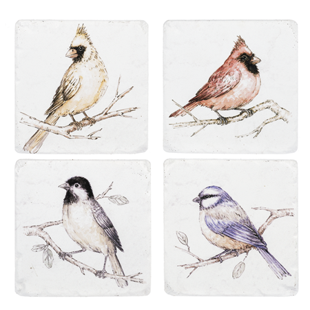 WaterColor Bird Coaster Set