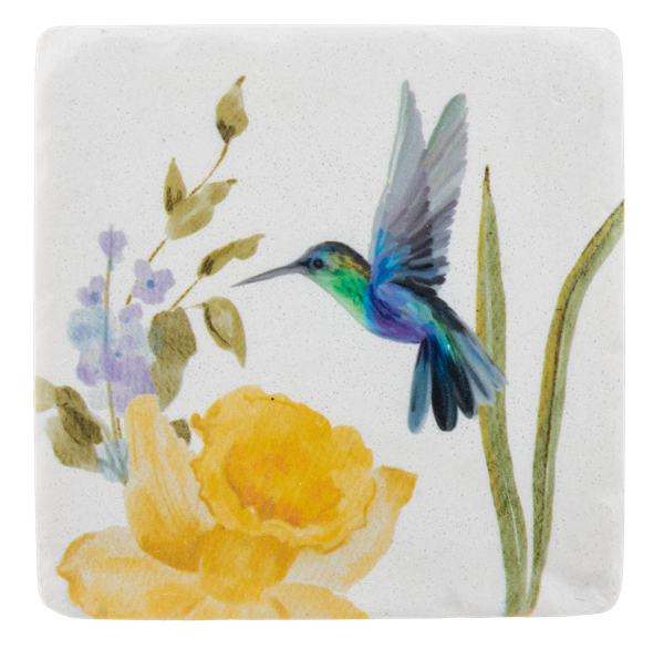 Hummingbird Coaster- Green/Purple