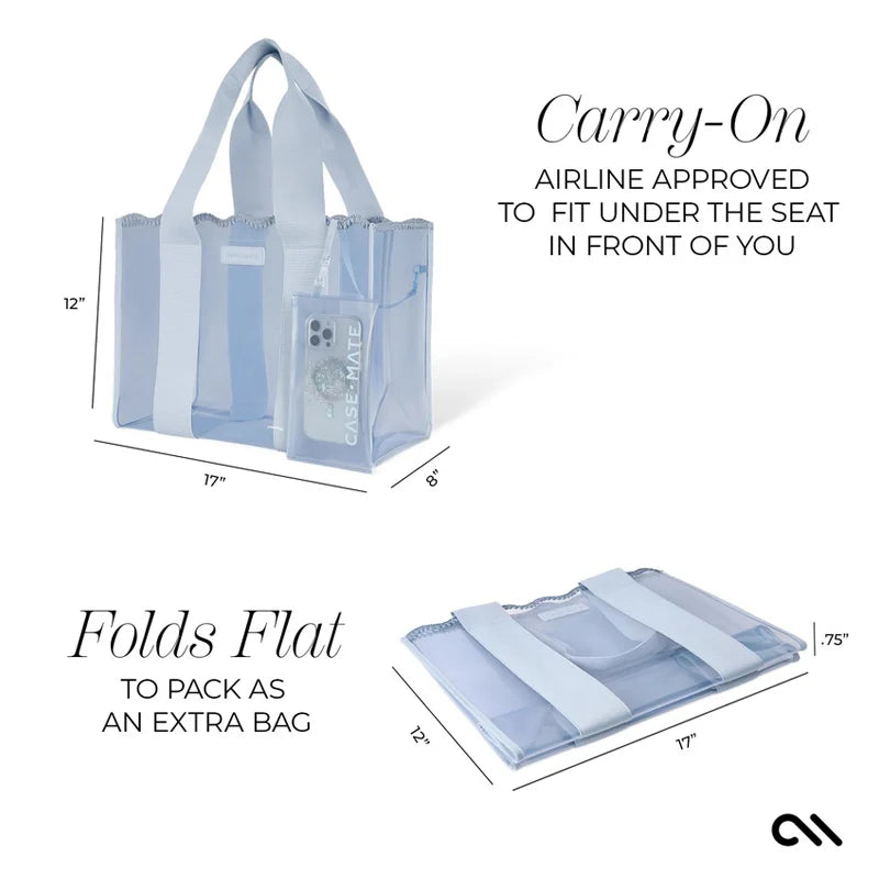 Case-Mate Jelly Tote- Carolina Blue Crochet Wave