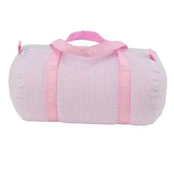 Pink Seersucker Baby Duffle