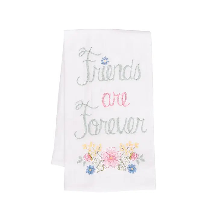 Friends Are Forever Floral Hand Towel
