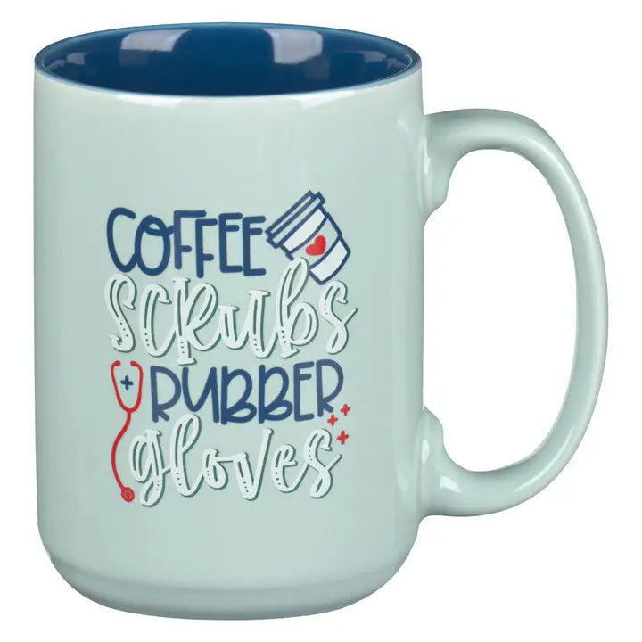 Mug Teal Nurse- Coffee, Scrubs