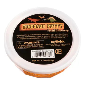 Dinosaur Fossil Putty, Reusable, Tactile, 3.5" Container
