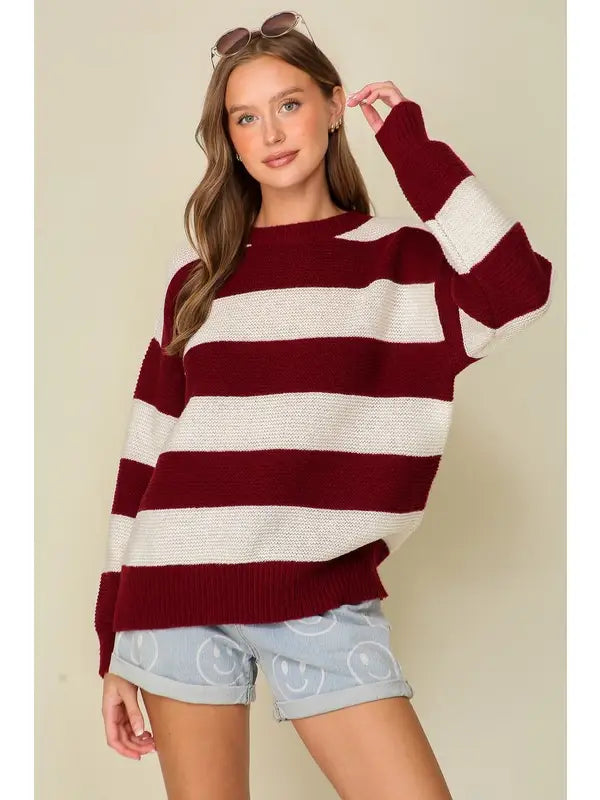 Rugby Striped Sweater-MN2418