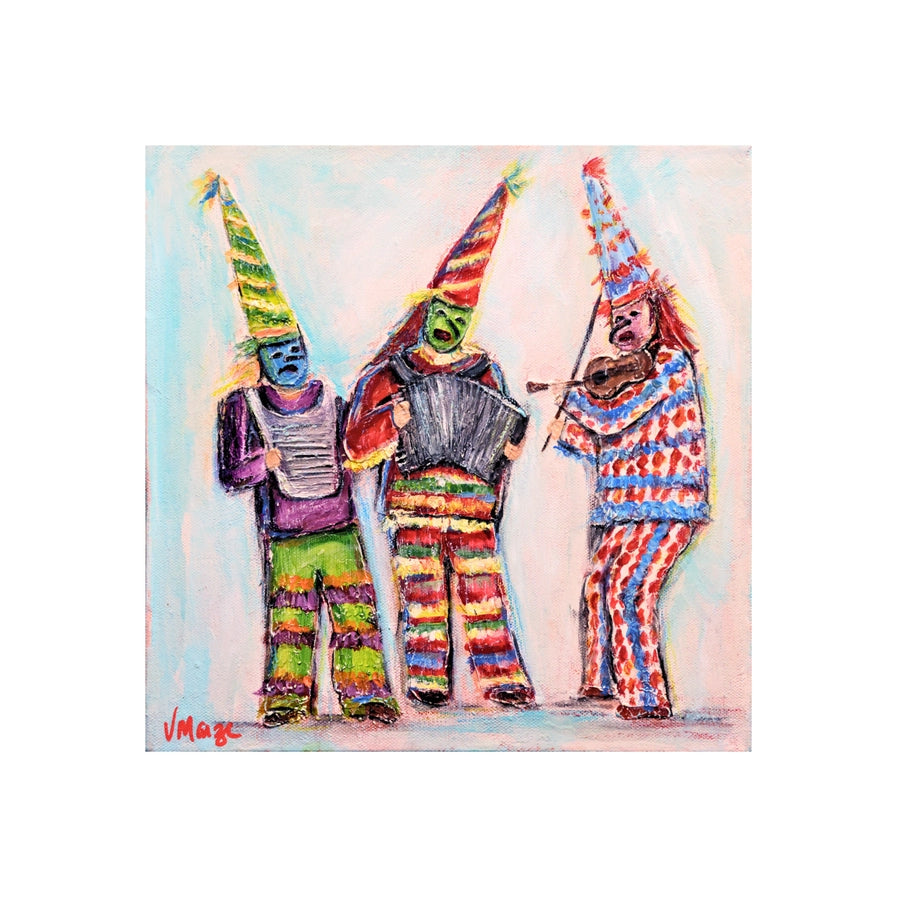 16x16 Courir De Mardi Gras II Matted Fine Art