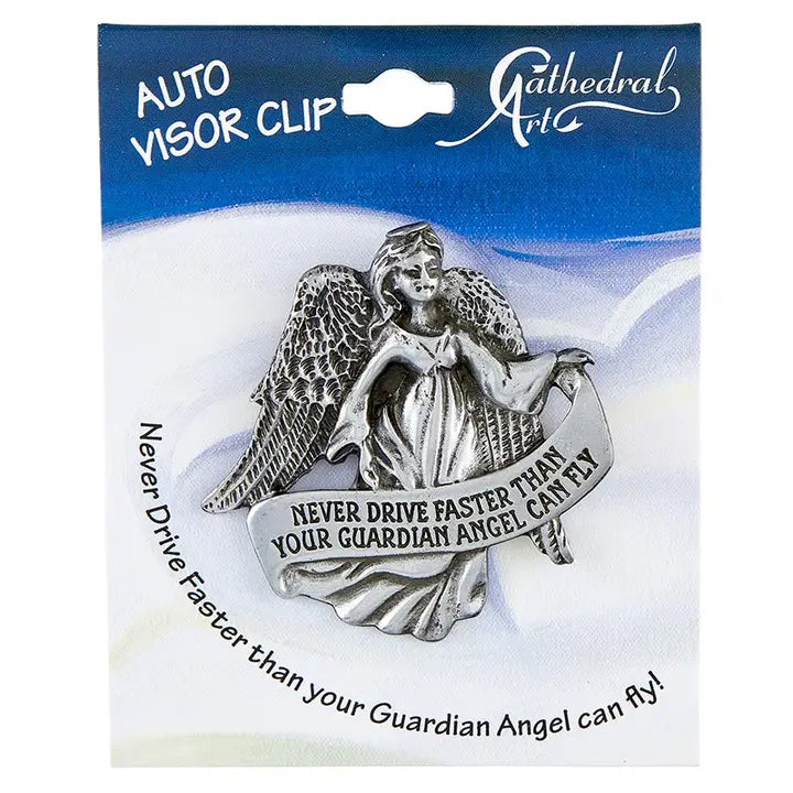 Never Drive Angel Visor Clip